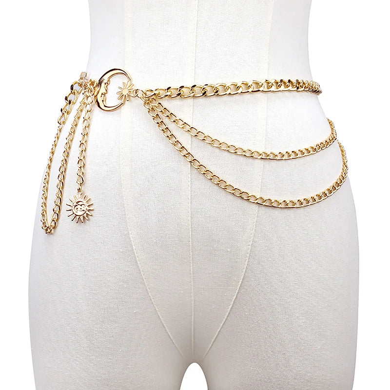 Cinto Corrente cor Dourado ou Prata