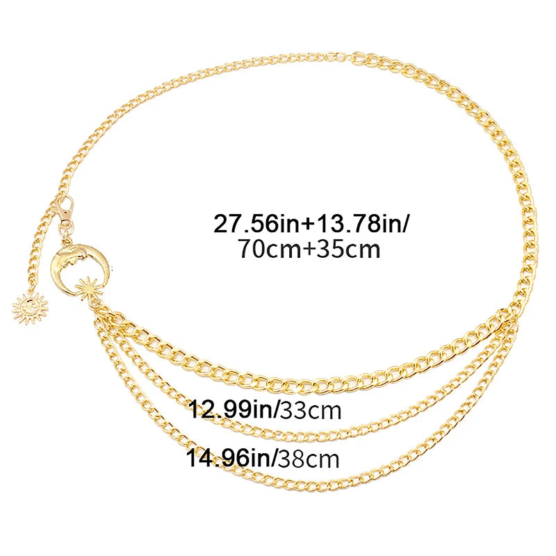 Cinto Corrente cor Dourado ou Prata